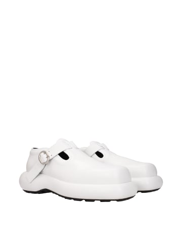 Jil Sander Weiß Leder Slip-On Loafer