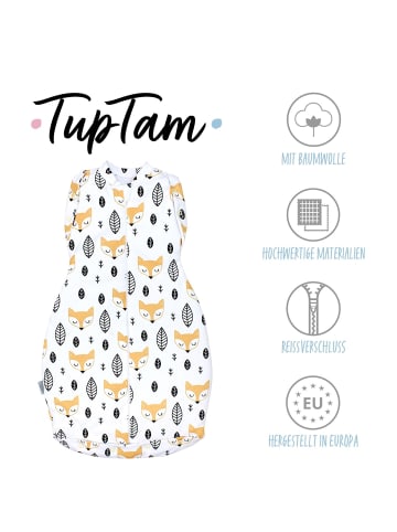 TupTam Babay Schlafsack Pucksack Round in orange/weiß