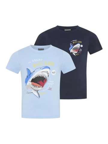 Kidsworld T-Shirt in hellblau + marine