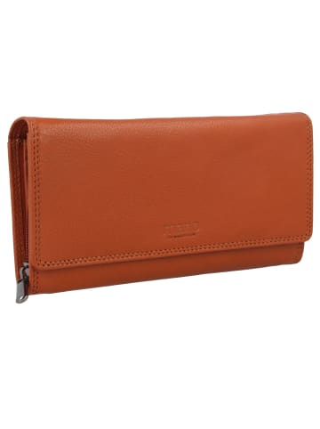 mano Donna Giulia Geldbörse Leder 19,5 cm cognac
