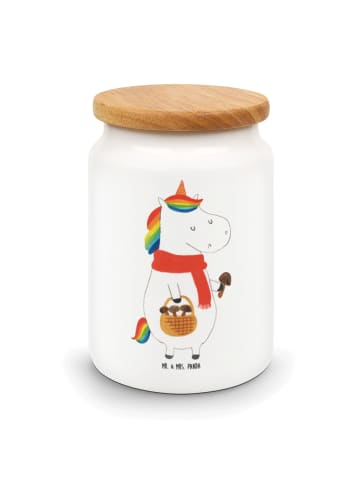 Mr. & Mrs. Panda Vorratsdose Einhorn Pilz ohne Spruch in Weiß