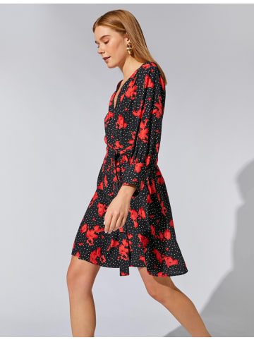 KOTON Kleid in Schwarz Gemustert