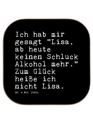 Mr. & Mrs. Panda Tassen Untersetzer Ich hab mir gesagt... mit Sp... in Schwarz