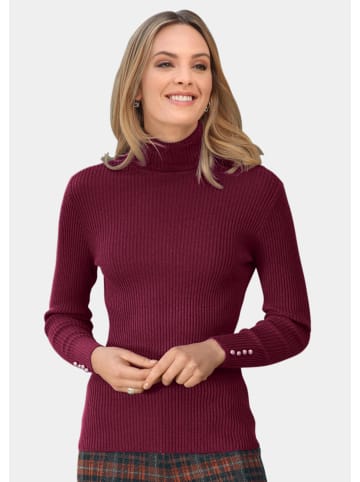 GOLDNER Rollkragenpullover in bordeaux