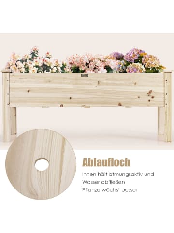 COSTWAY Hochbeet 120cm in Beige