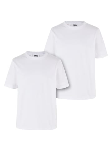 Urban Classics Urban Classics Herren Boys Organic Basic Tee 2-Pack in white+white