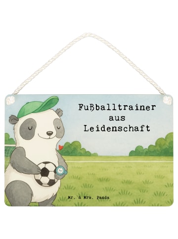 Mr. & Mrs. Panda Deko Schild Fußballtrainer Leidenschaft Design ... in Weiß