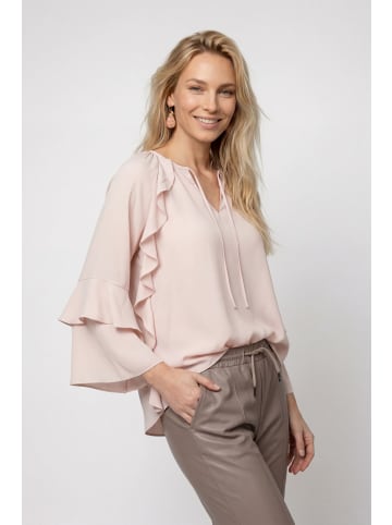 monari Chiffonbluse mit Rüschendetails und Bindeband in Rosewater