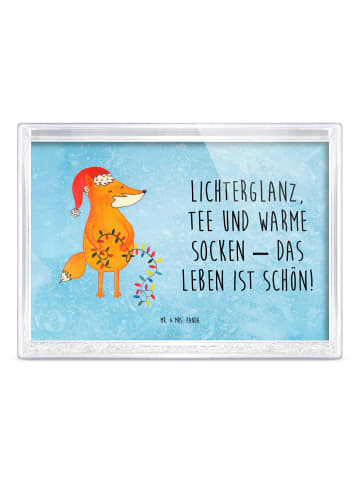 Mr. & Mrs. Panda Bilderrahmen Fuchs Weihnachten mit Spruch in Eisblau
