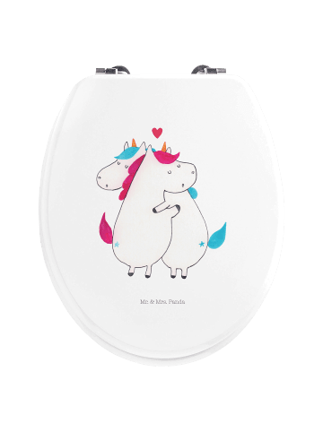 Mr. & Mrs. Panda WC Sitz Einhorn Mitteilung ohne Spruch in Weiß