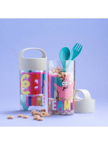 koziol BUDDY SNACK 0,5 SPONGEBOB PATRICK - Snackpot / Trinkflasche 500ml + Besteck in o