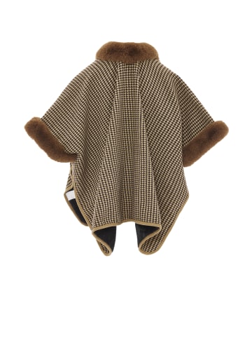 fraully Poncho in Braun