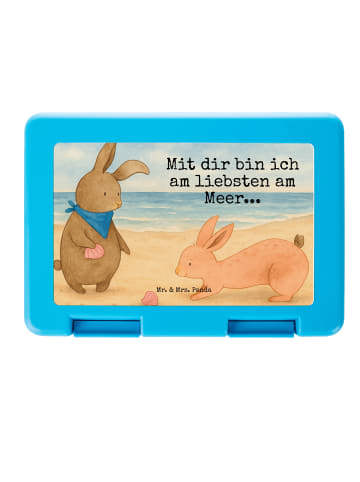 Mr. & Mrs. Panda Frischhaltedose Hasen Muschel Design mit Spruch in Weiß