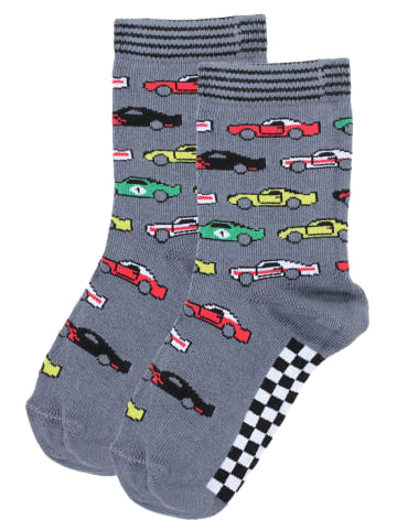 TupTam Kinder Socken Mädchen Jungen Bunt Gemustert 6er Pack in blau/rot