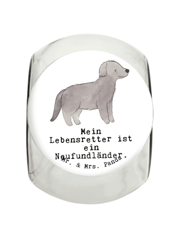 Mr. & Mrs. Panda Leckerli Glas Neufundländer Lebensretter mit Sp... in Weiß
