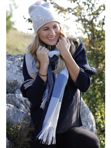 styleBREAKER Schal in Rosa-Grau-Weiß