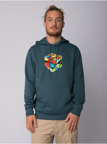 wat? Apparel Sweatshirt Pixel Zauberwürfel in Petrol