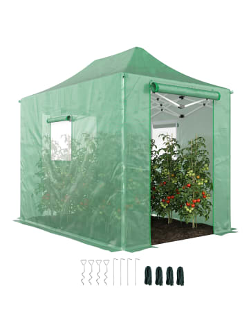 Outsunny Pop Up Gewächshaus,295L x 200B x 270H cm,Grün