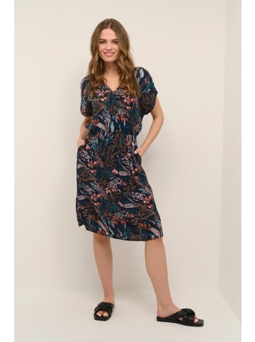 Kaffe Kleid KAjenn Regular fit in Midnight Marine Leaf Print