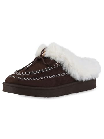 VAN HILL Pantoffeln Olivia in Braun