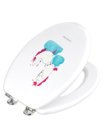 Mr. & Mrs. Panda klo deckel Einhorn Sekt ohne Spruch in Weiß