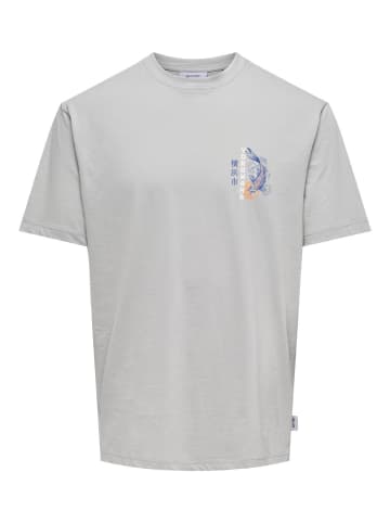 Only&Sons T-Shirt 'Keane' in hellgrau