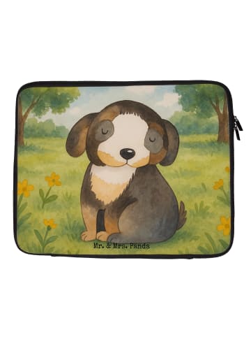 Mr. & Mrs. Panda Notebook Tasche Hund Entspannen Design ohne Spruch in Weiß