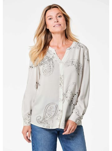 GOLDNER Kurzgröße:  Bluse Bluse in cremeweiß / gemustert