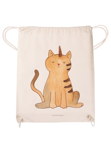 Mr. & Mrs. Panda Baumwolltasche Einhorn Katze ohne Spruch in Creme