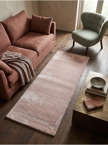 KADIMA DESIGN Teppichläufer Uni Antirutsch pflegeleicht Wohnzimmer Schlafzimmer in Rosa