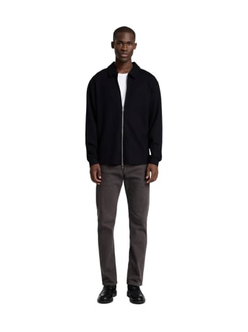 SELECTED HOMME Strickjacke SLHEMANUEL SOFT FULL ZIP SWEAT in Schwarz