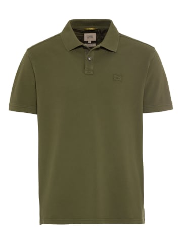 Camel Active Piqué Poloshirt aus reiner Baumwolle in Olivgrün