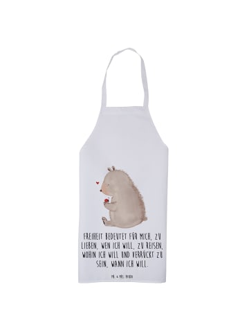 Mr. & Mrs. Panda Schürze Bär Marienkäfer mit Spruch in Weiß