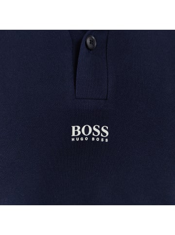 BOSS Slim Fit halbarm Poloshirt in Dunkelblau