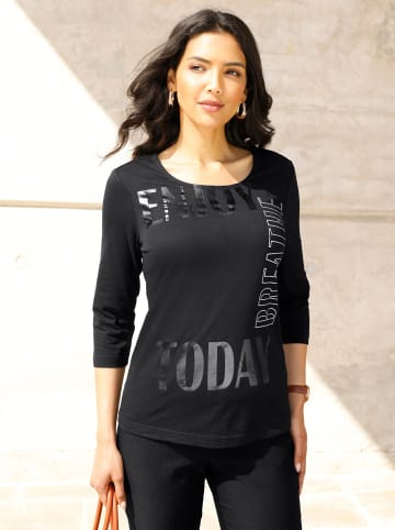 Sieh an! 3/4-Arm-Shirt in schwarz