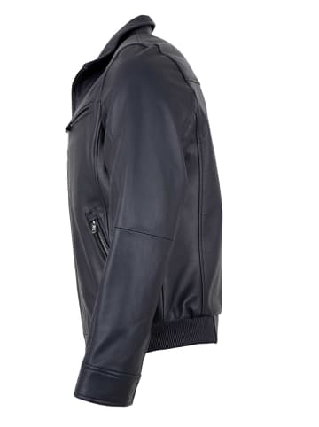MADDOX Lederblouson Lammnappa in Navy