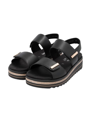 remonte Lugano Ledersandalen Schwarz