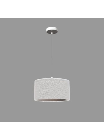 Atmosphera Créateur d'intérieur Hängelampe TINA, Bouclé-Schirm in Weiß, Ø 37 cm