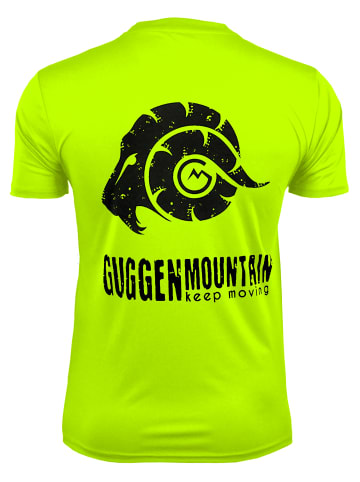 GUGGEN MOUNTAIN Funktionsshirt Sport T-Shirt mit Logo in Gelb