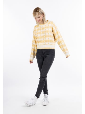 myMo Damen Strickpullover in Gelb