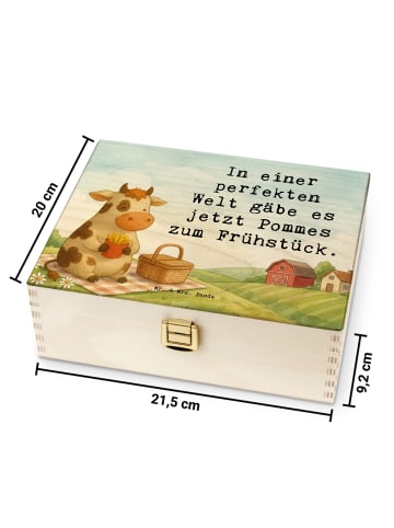 Mr. & Mrs. Panda Tee Organizer Kuh Pommes Design mit Spruch in Weiß