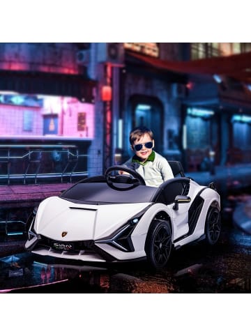 HOMCOM Lamborghini SIAN Kinderauto Weiß