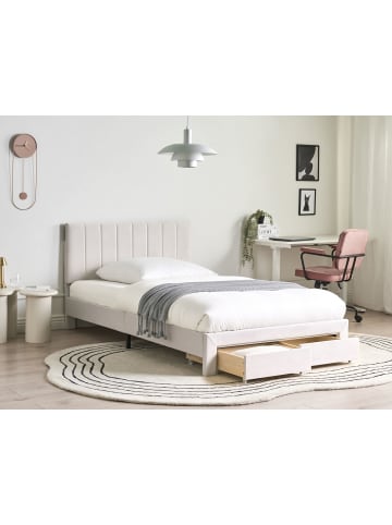 Beliani Doppelbett LONZAC in Weiß - (W) 125 x (H) 90 x (L) 208 cm