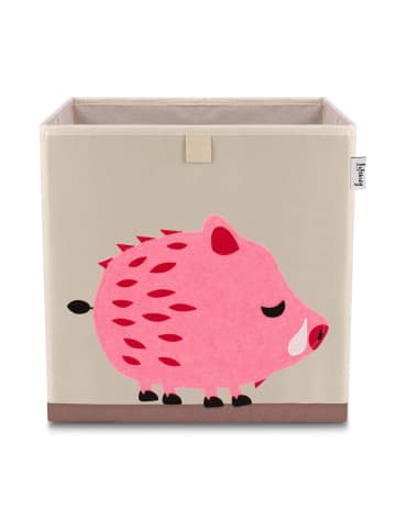 Lifeney Aufbewahrungsbox Stachelschwein hell, 33 x 33 x 33 cm