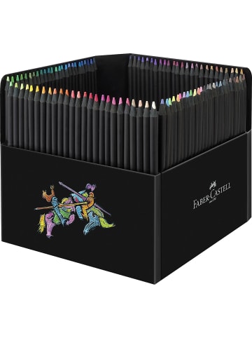 Faber-Castell Black Edition Dreikant-Buntstifte supersoft, 100 Farben im Aufstellköcher