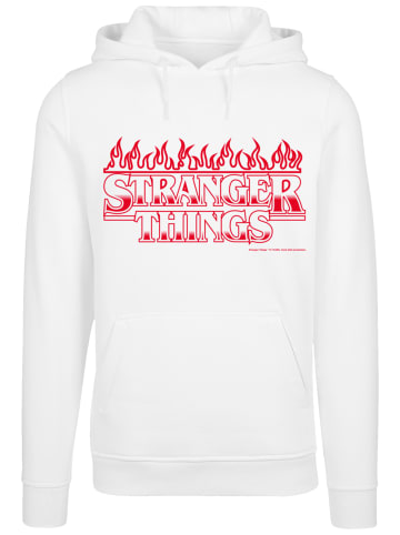 F4NT4STIC Hoodie Stranger Things Flames Netflix TV Series in weiß