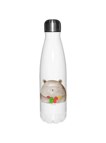 Mr. & Mrs. Panda Thermosflasche Bär Gefühl ohne Spruch in Weiß