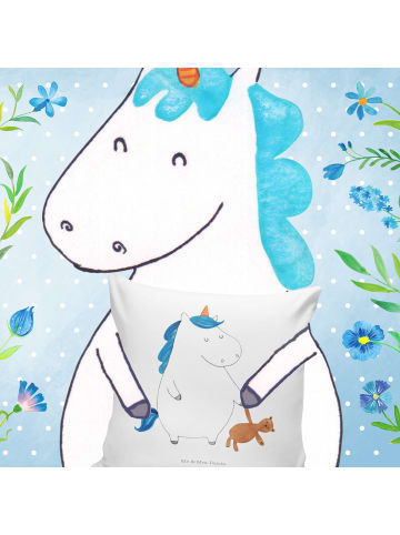 Mr. & Mrs. Panda kissen für couch Einhorn Teddy ohne Spruch in Weiß