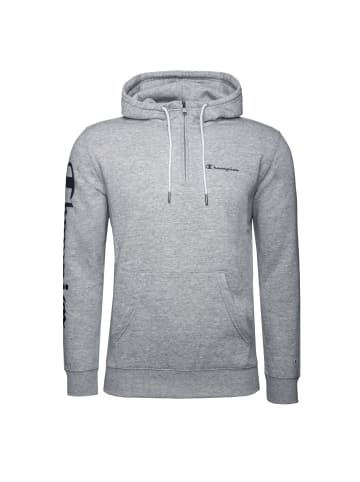 Champion Sweatshirt Hooded Half Zip in grau