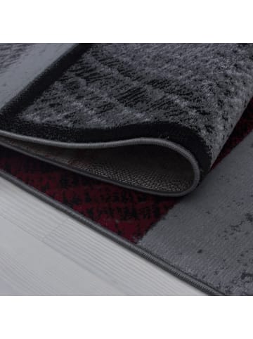 KADIMA DESIGN Teppich Kurzflor Waschbar Karo INN Strapazierfähig OEKO-TEX in Rot